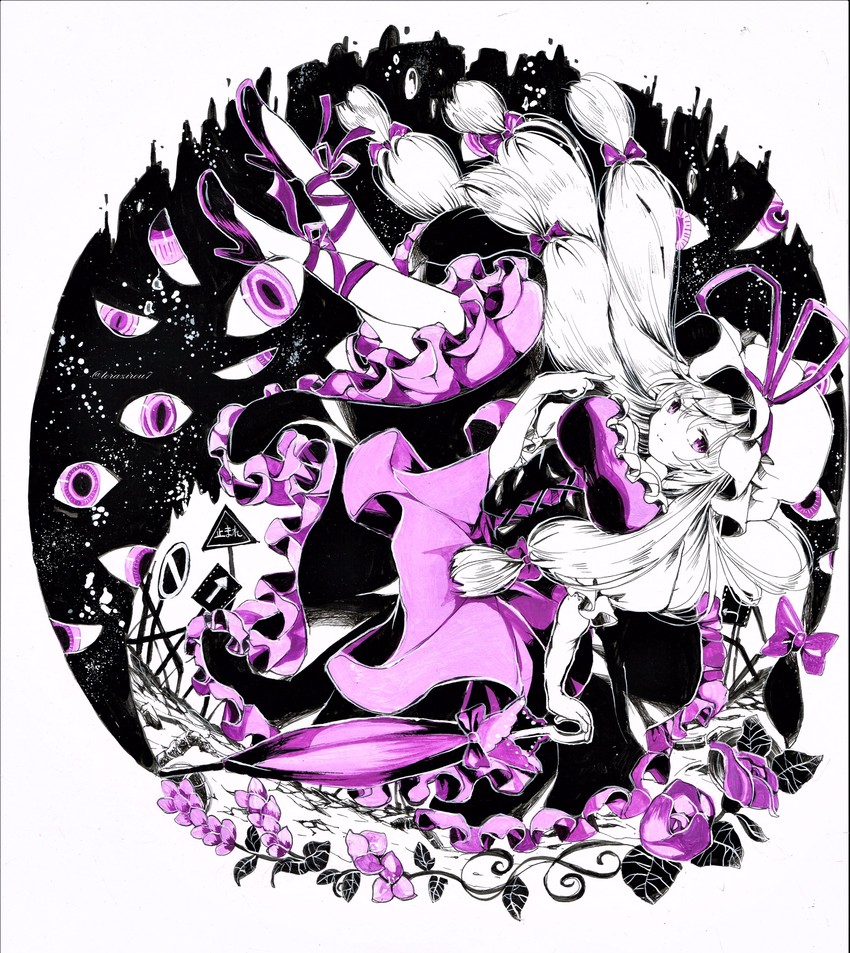 yakumo yukari (touhou) drawn by torajirou_(toraneko_zirou)