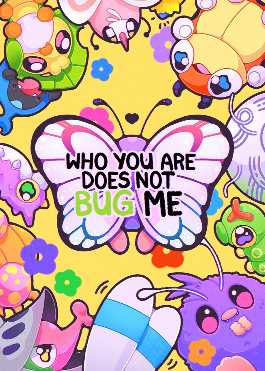 joltik, butterfree, cutiefly, caterpie, paras, and 8 more (pokemon) drawn by plushunagi