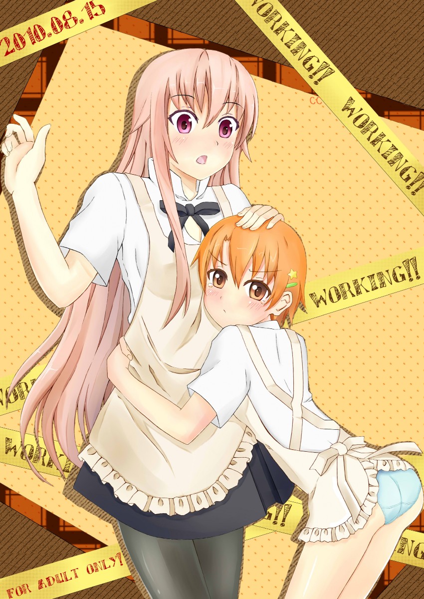 inami mahiru, takanashi souta, and takanashi kotori (working!!) drawn by fai