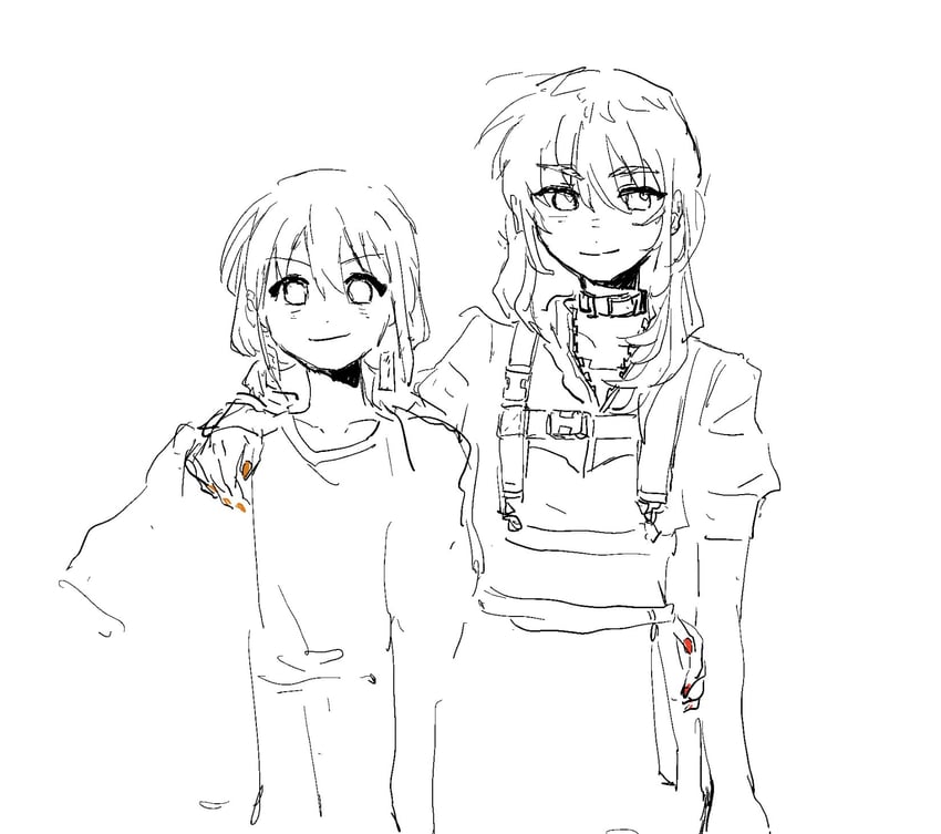 iseri nina and kawaragi momoka (girls band cry) drawn by yumaofeibudong1