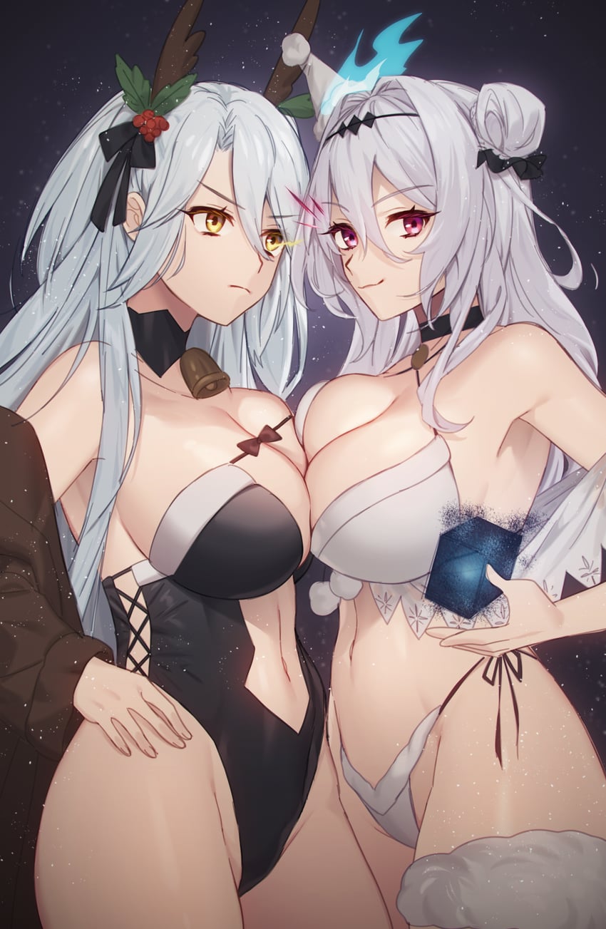 arbiter the empress iii and arbiter the hermit ix (azur lane) drawn by maitei_roppa