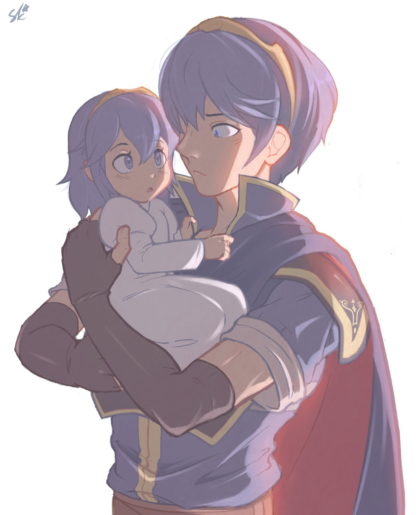 lucina and marth (fire emblem and 2 more) drawn by sally_(luna-arts)