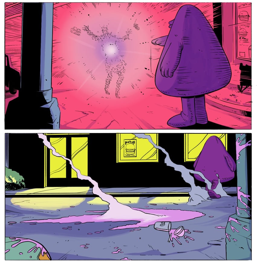 rorschach and grimace (dc comics and 2 more) drawn by joecanvas