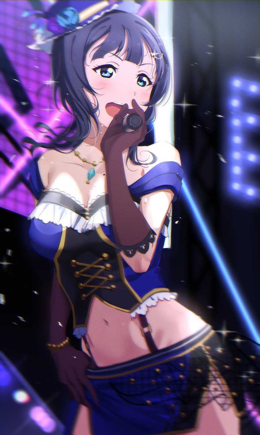 asaka karin (love live! and 1 more) drawn by moshi_(0364p)