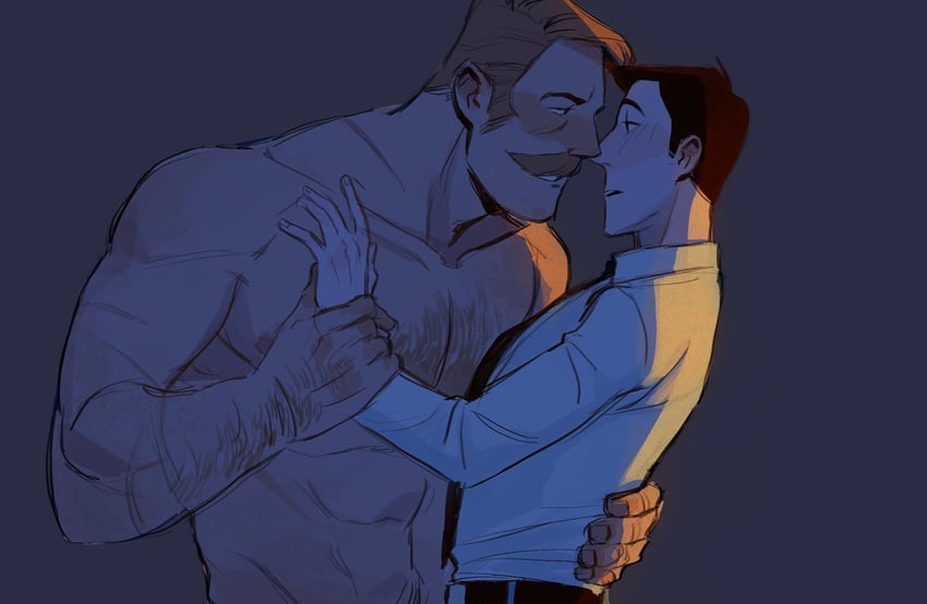 saxton hale and mr. bidwell (team fortress 2) drawn by citrus0lemon