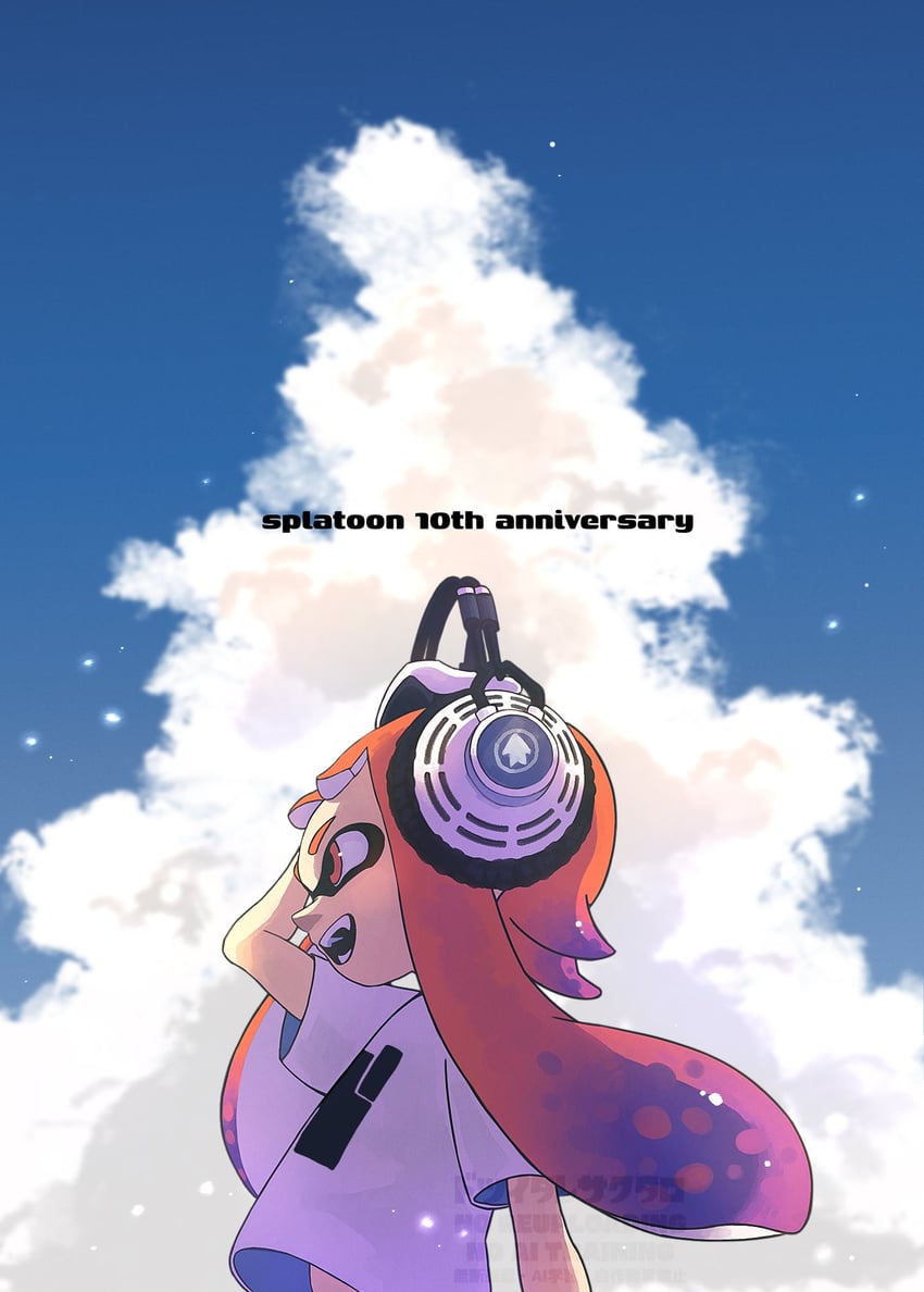 inkling player character, inkling girl, and kaori (splatoon and 1 more) drawn by 39_uxue