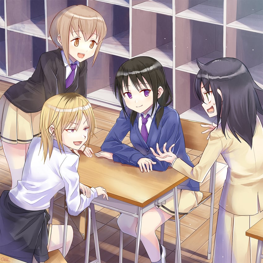 kuroki tomoko, tamura yuri, yoshida masaki, and tanaka mako (watashi ga motenai no wa dou kangaetemo omaera ga warui!) drawn by okiru