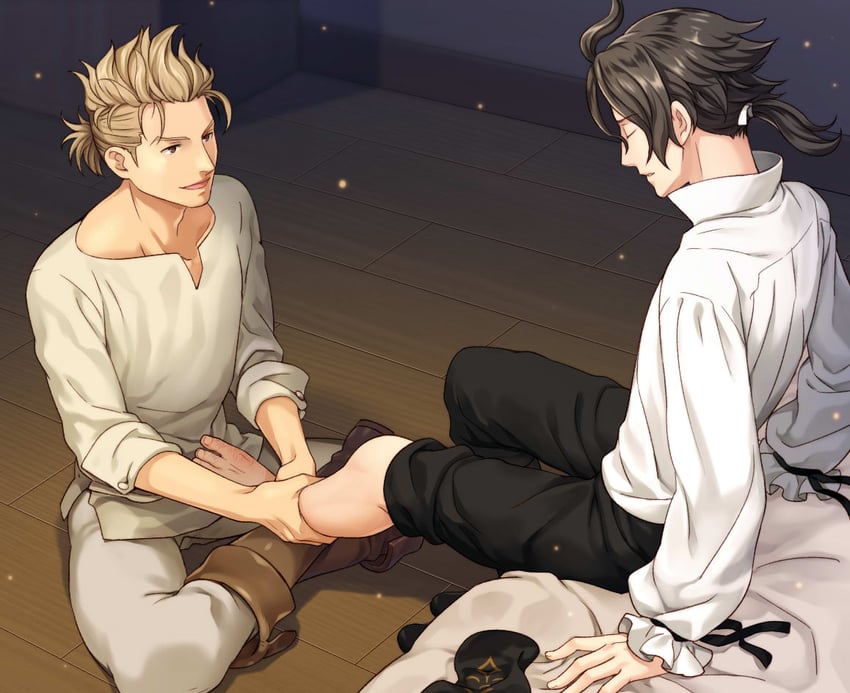 cyrus albright and alfyn greengrass (octopath traveler and 1 more) drawn by shikimiorange