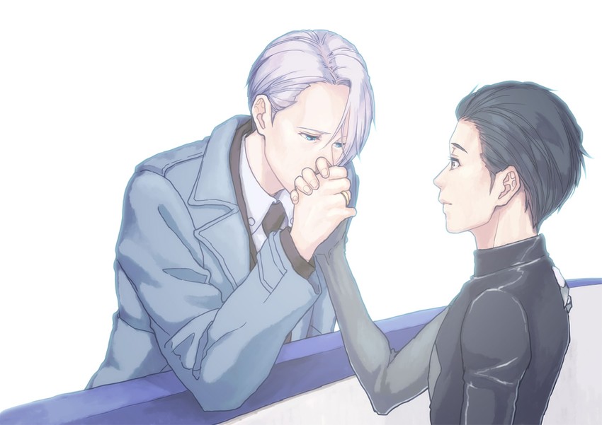 katsuki yuuri and viktor nikiforov (yuri!!! on ice) drawn by t3_(19841230)