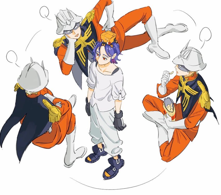 char aznable, shuji ito, and conch (gundam and 1 more) drawn by tkrkve43