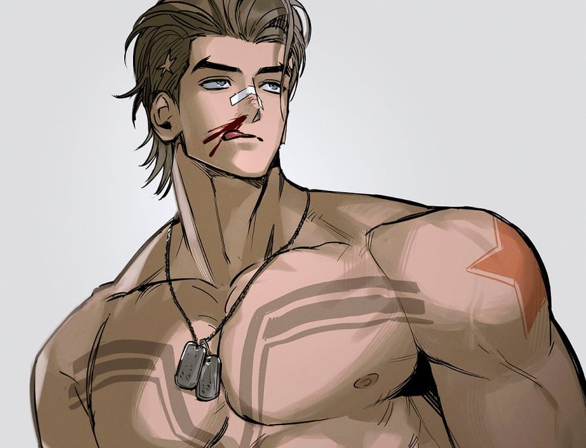 luke sullivan (street fighter and 1 more) drawn by psomuq