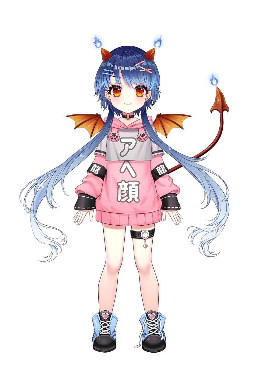 vivi chan the dragon (indie virtual youtuber) drawn by akih.hika