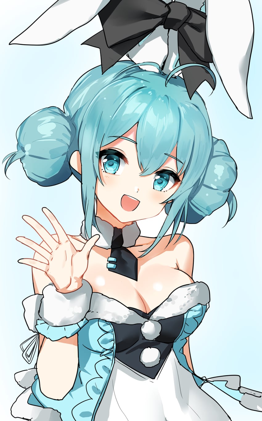 hatsune miku and bicute bunnies miku (vocaloid) drawn by ebi_bento