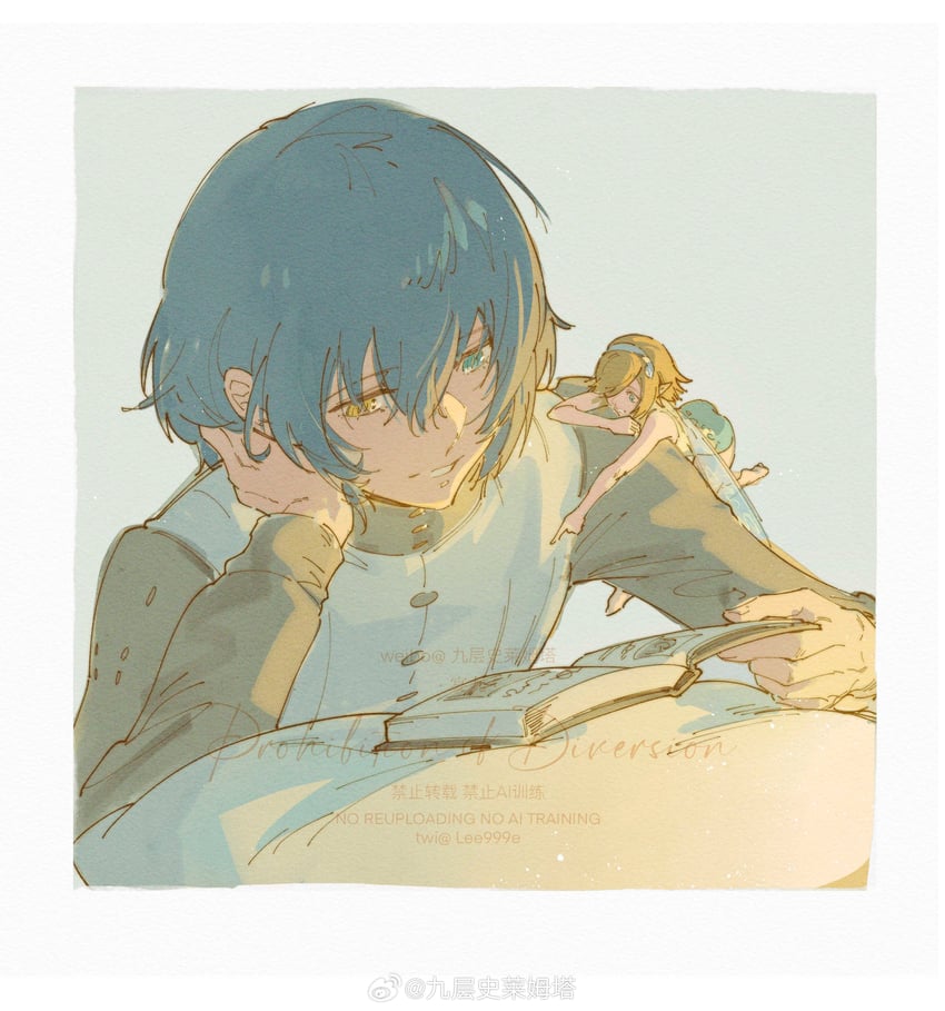 protagonist and gallica (metaphor: refantazio) drawn by lee999nine