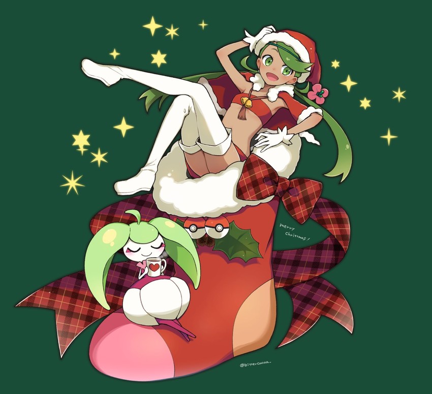 mallow and steenee (pokemon and 1 more) drawn by bittercocoa