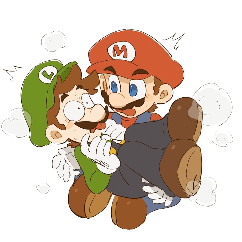 mario and luigi (mario and 1 more) drawn by mimimi_(mimimim9999)