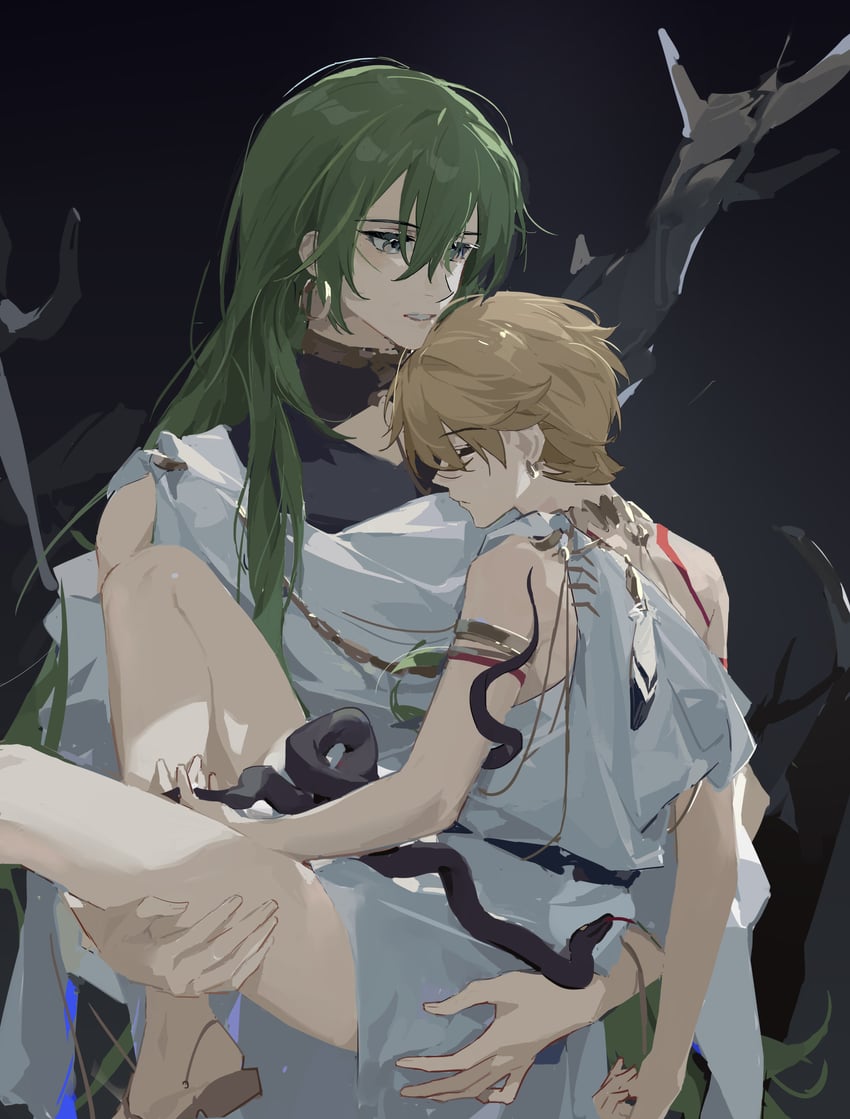 gilgamesh and enkidu (fate and 1 more) drawn by aldaduzuoaoda