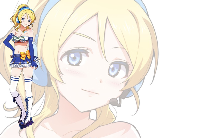 ayase eli (love live! and 2 more) drawn by ootomo_takuji