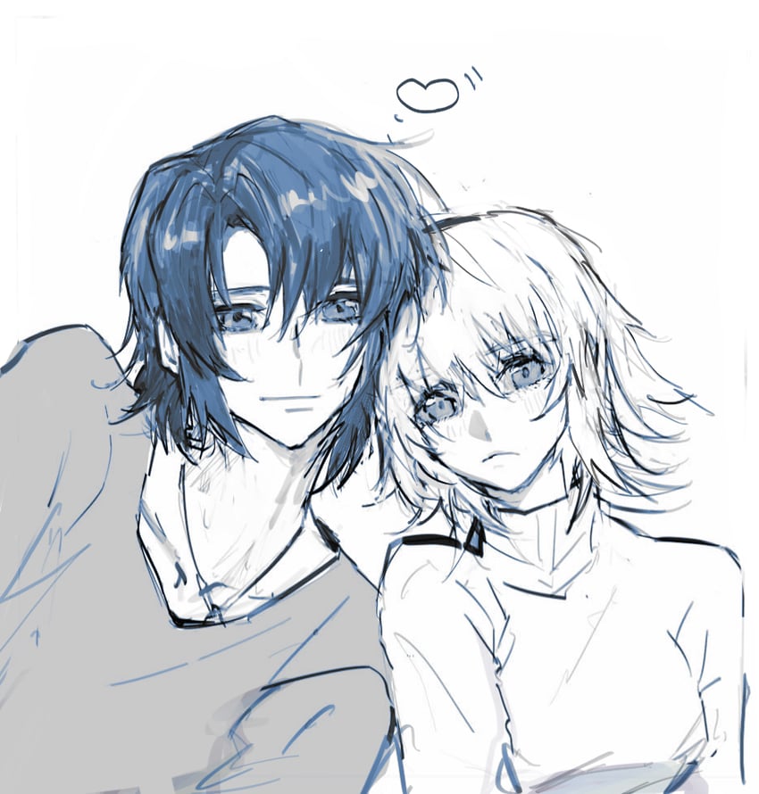 cagalli yula athha and athrun zala (gundam and 1 more) drawn by she_(morianosu)