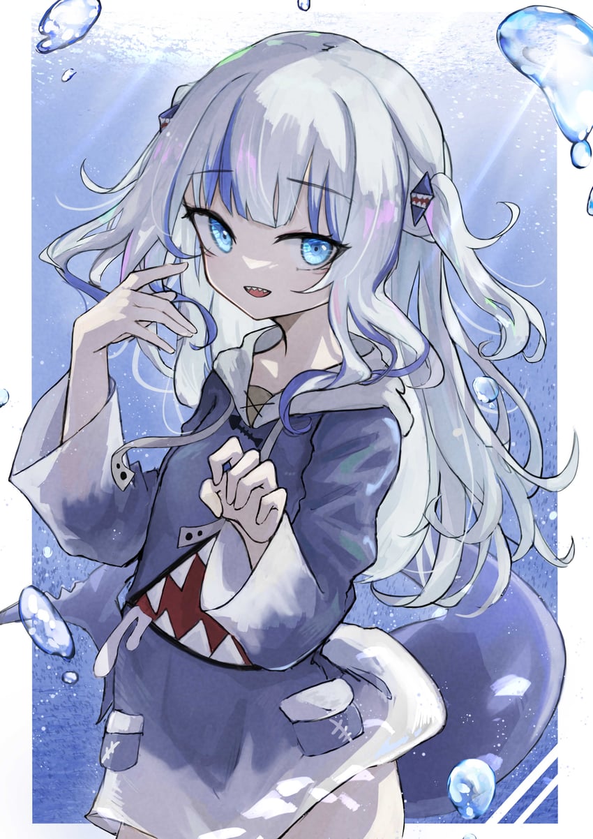 gawr gura (hololive and 1 more) drawn by asaba_(asaba_6771)