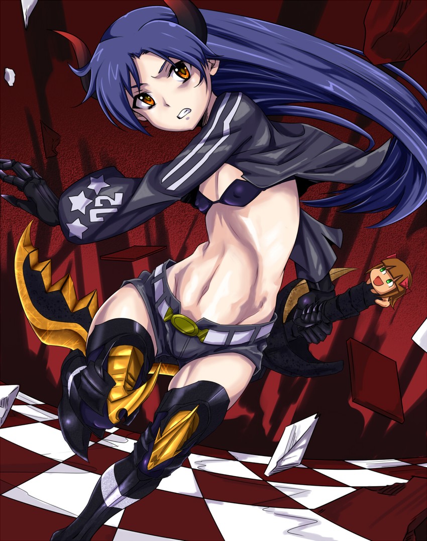 kisaragi chihaya, nonowa, and black gold saw (idolmaster and 1 more) drawn by lyrical_denko