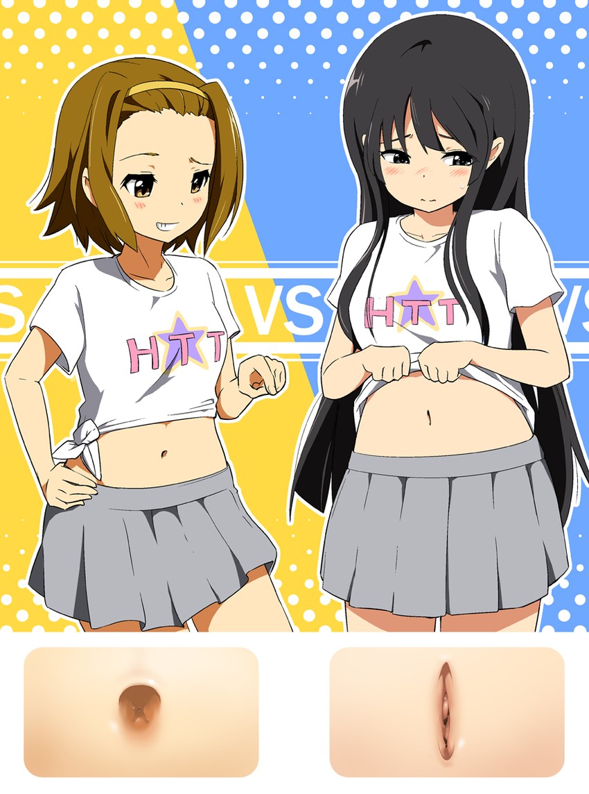 akiyama mio and tainaka ritsu (k-on!) drawn by ishikawa_hiroji
