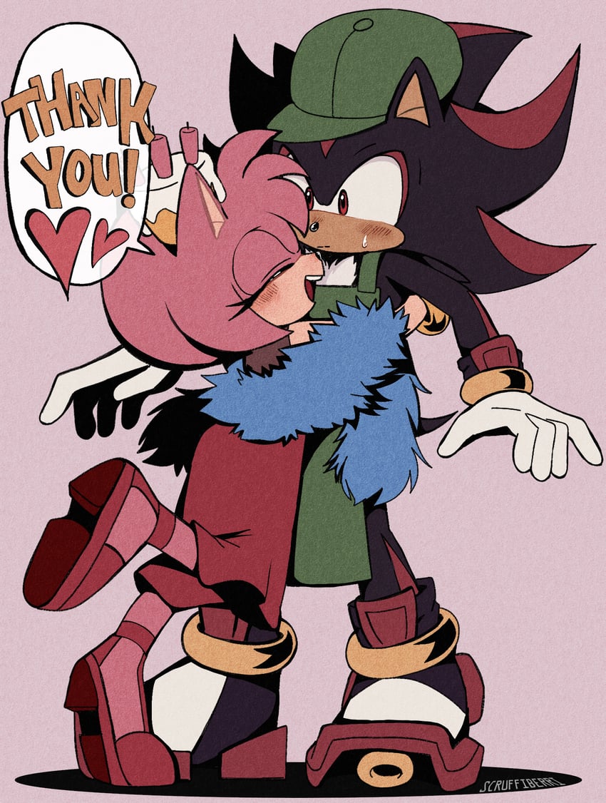 shadow the hedgehog and amy rose (sonic and 1 more) drawn by scruffyart