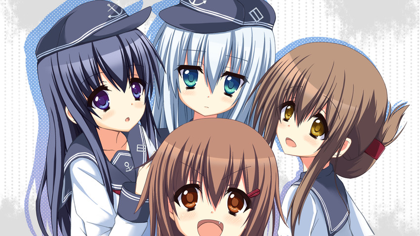 hibiki, inazuma, ikazuchi, and akatsuki (kantai collection) drawn by kotoritoripyo_(longdestiny102)