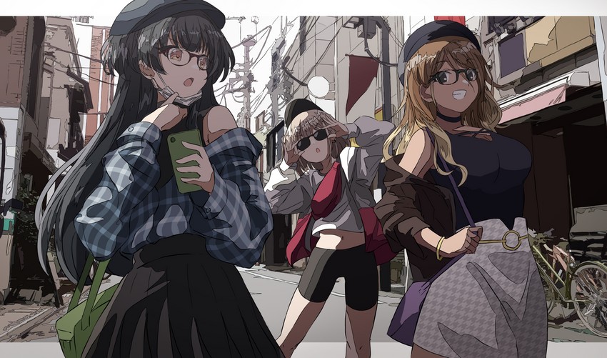 mayuzumi fuyuko, serizawa asahi, and izumi mei (idolmaster and 1 more) drawn by urota_shimapann