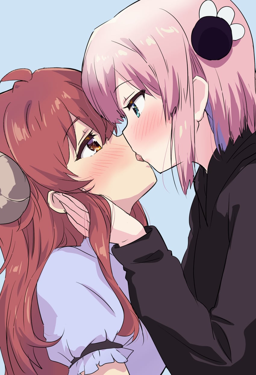 yoshida yuuko and chiyoda momo (machikado mazoku) drawn by mukaibi_aoi
