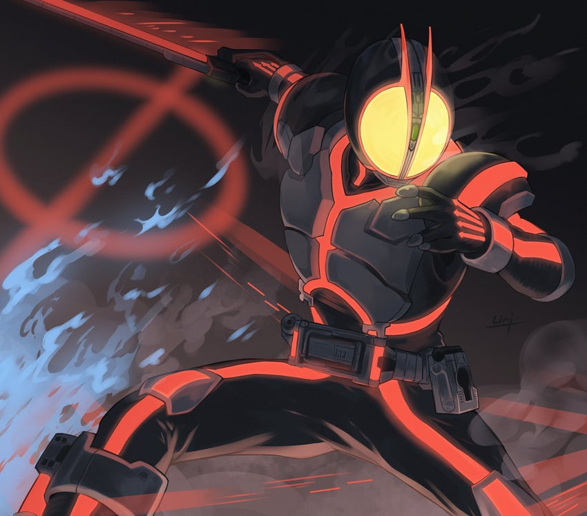 kamen rider faiz (kamen rider and 1 more) drawn by unique_(pixiv12704744)