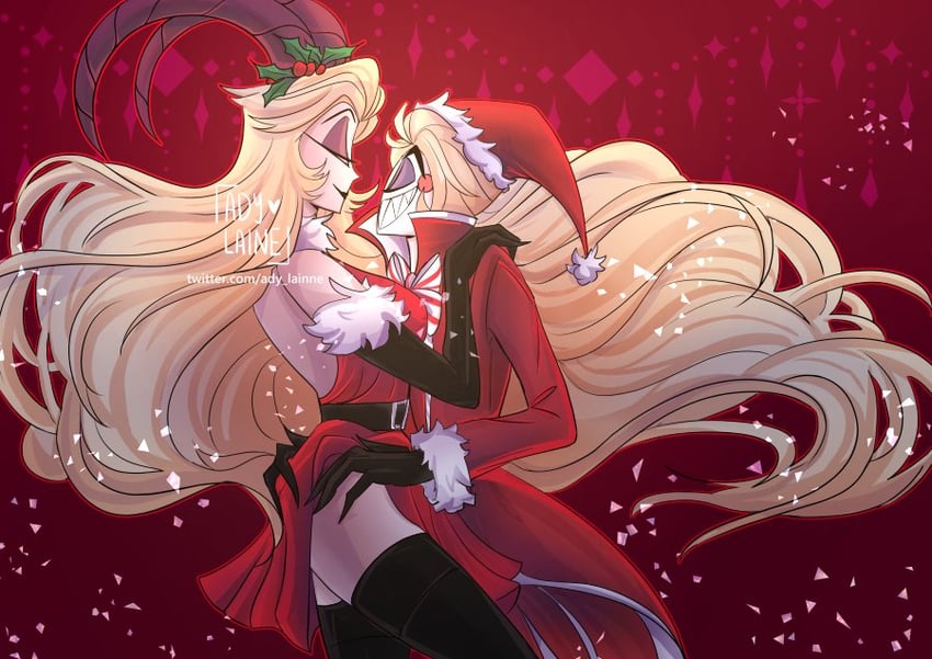 lucifer morningstar and lilith (hazbin hotel) drawn by adylaineart