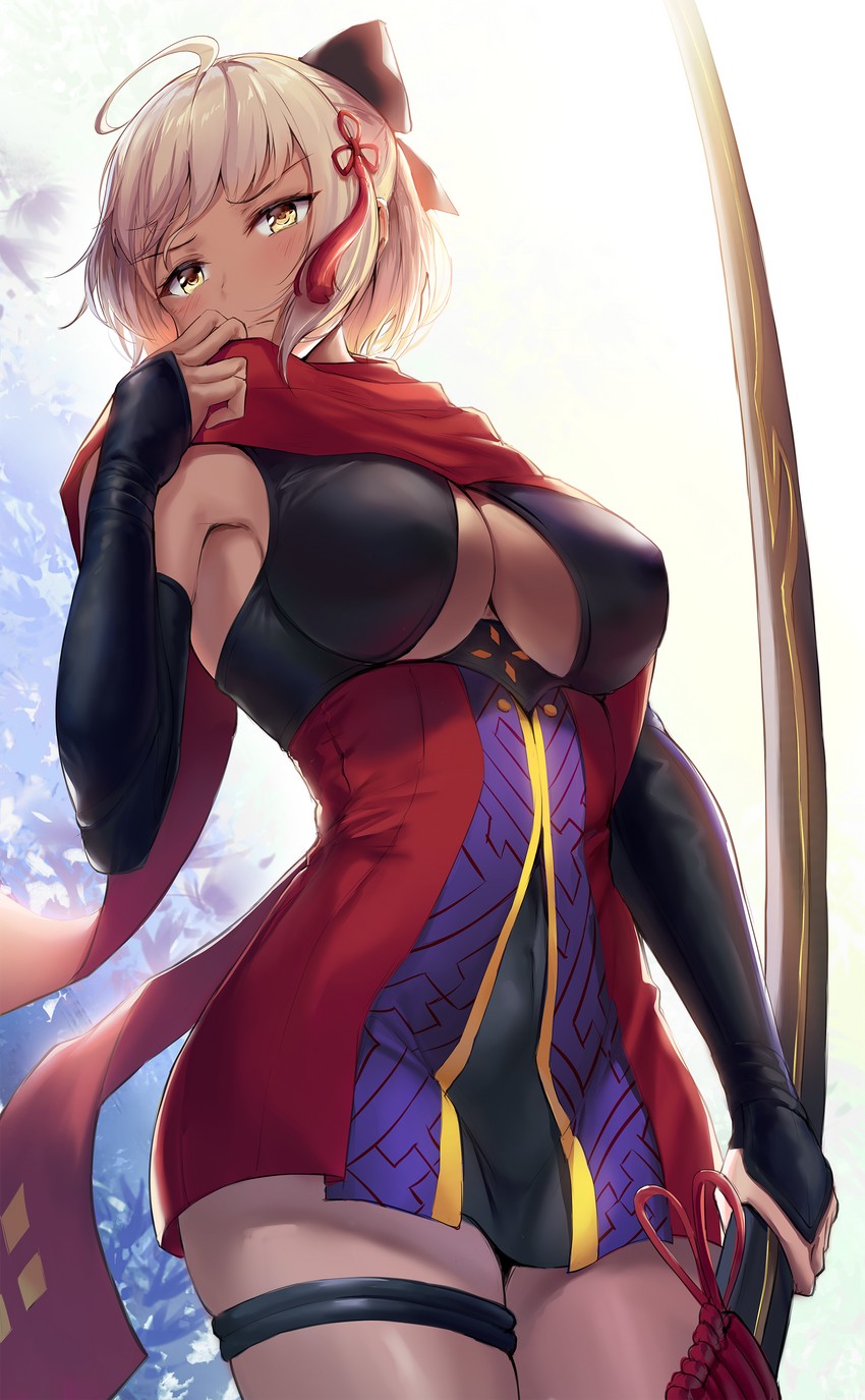 okita souji and okita souji alter (fate and 1 more) drawn by pdxen
