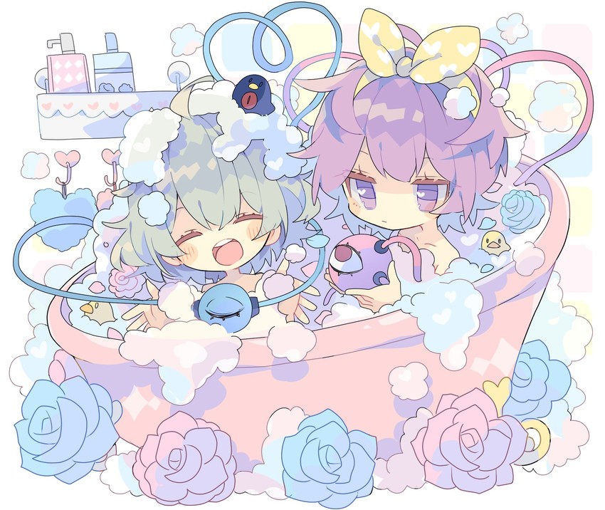 komeiji koishi, komeiji satori, and reiuji utsuho (touhou) drawn by nikorashi-ka