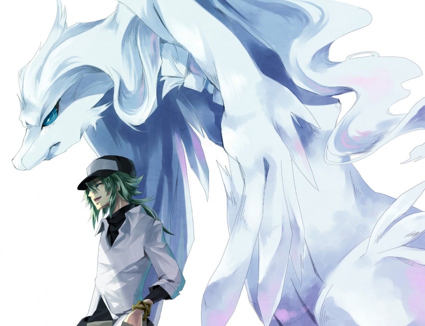 n and reshiram (pokemon and 1 more) drawn by janis_(hainegom)