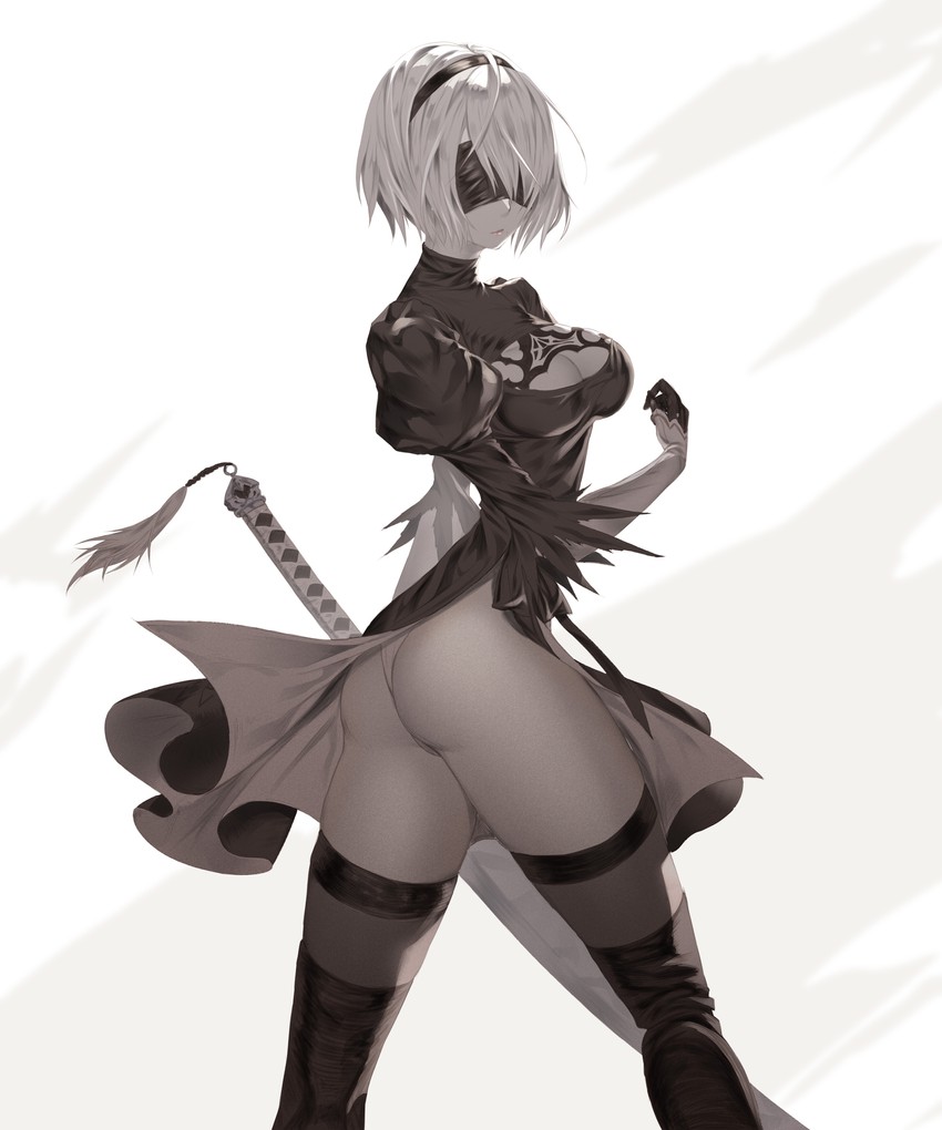 2b (nier and 1 more) drawn by aruku_(a857664455590)