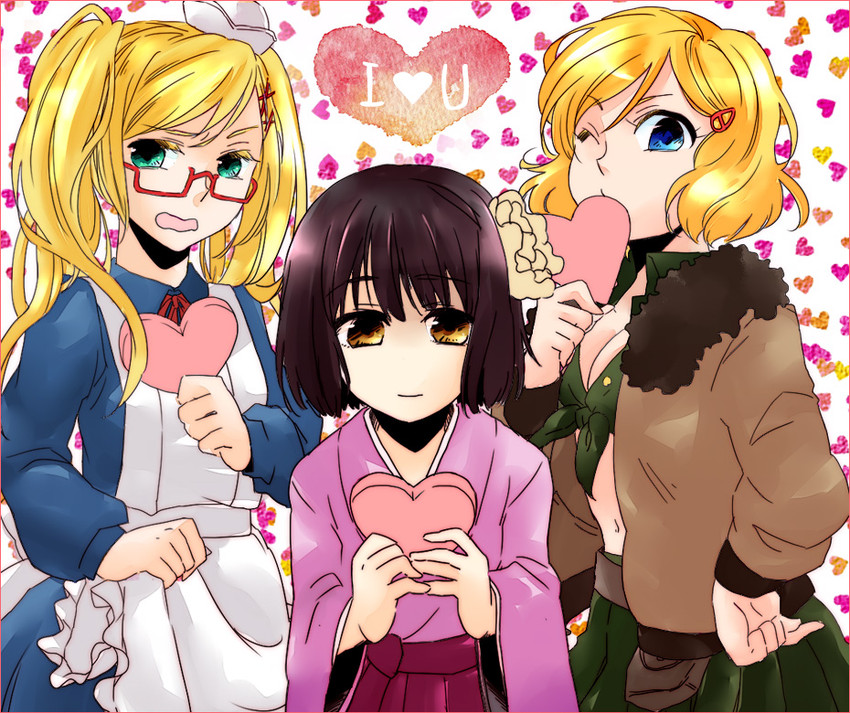 america, united kingdom, and japan (axis powers hetalia) drawn by az0212