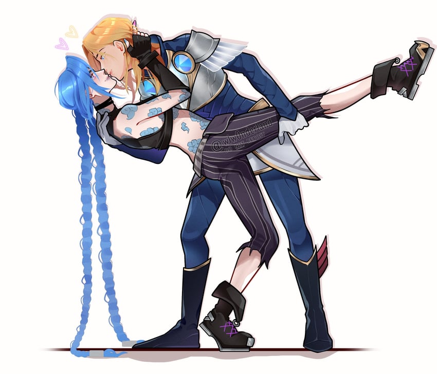 jinx, lux, and arcane jinx (league of legends and 1 more) drawn by wlw0nderland