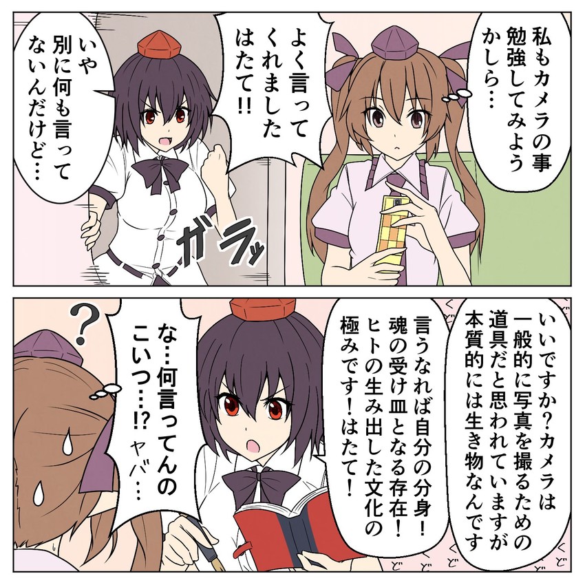 shameimaru aya and himekaidou hatate (touhou) drawn by ayano_(ayn398)