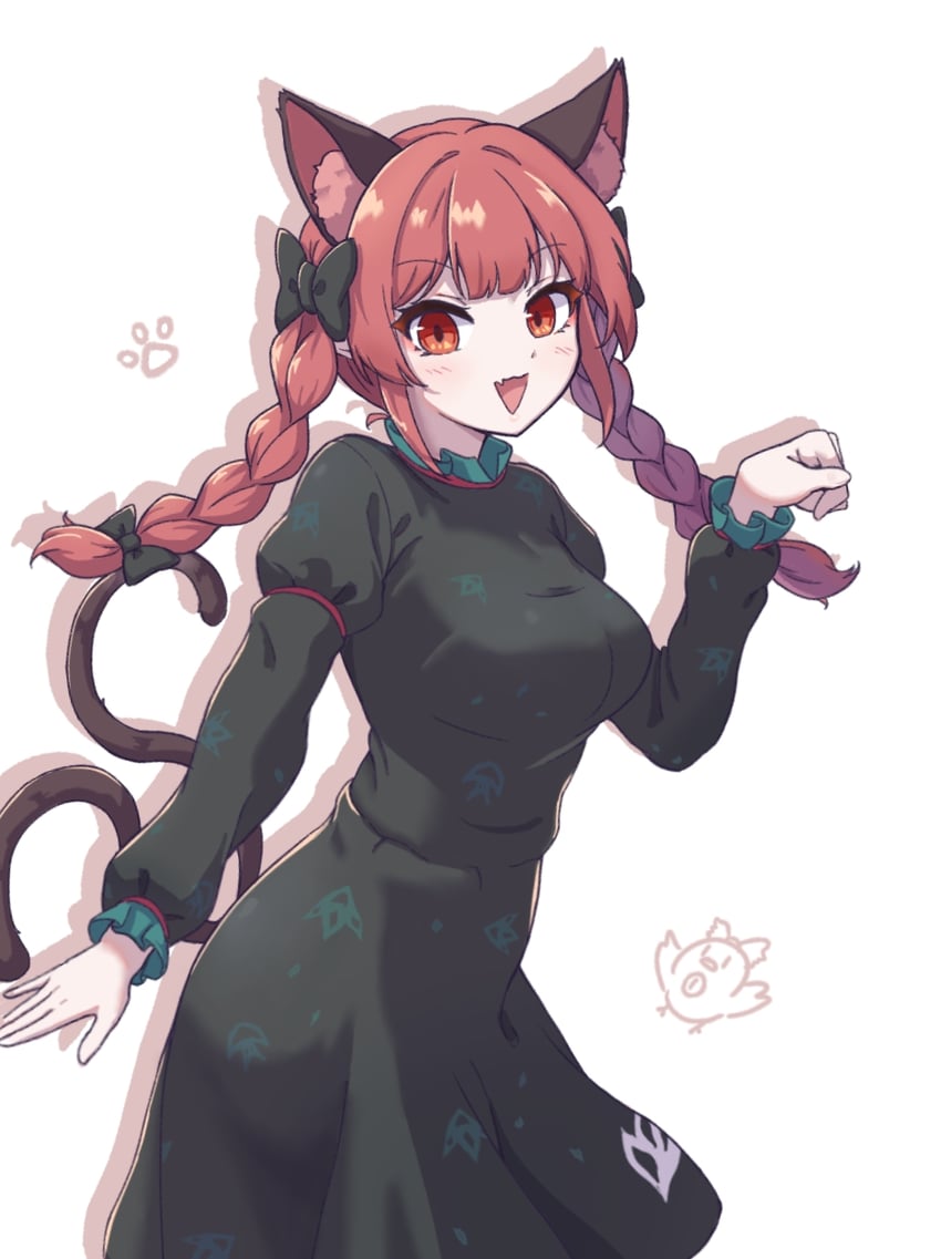 kaenbyou rin and reiuji utsuho (touhou) drawn by hihi_(cvwv4322)