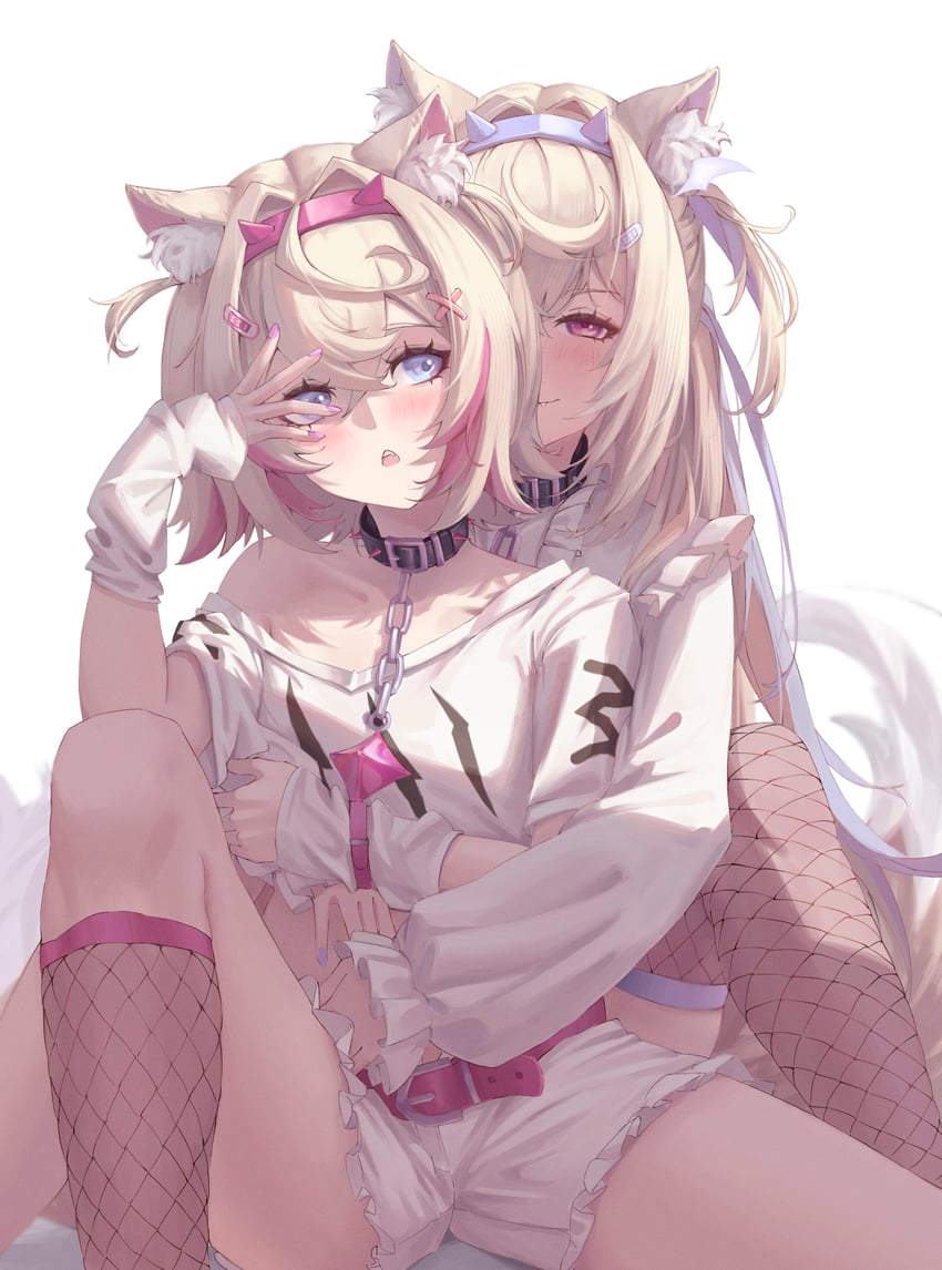 fuwawa abyssgard and mococo abyssgard (hololive and 1 more) drawn by revilol