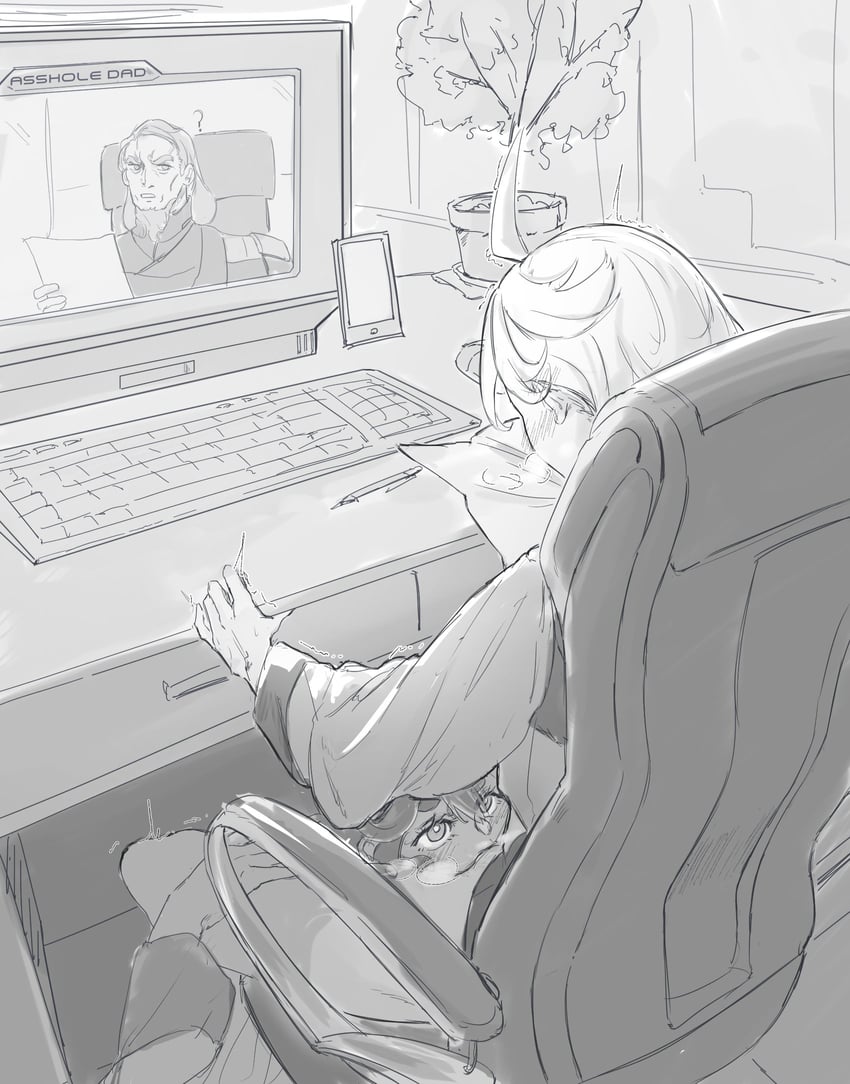 suletta mercury, miorine rembran, and delling rembran (gundam and 1 more) drawn by humao_san