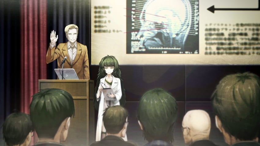 hiyajou maho and alexis leskinen (steins;gate and 1 more) drawn by huke