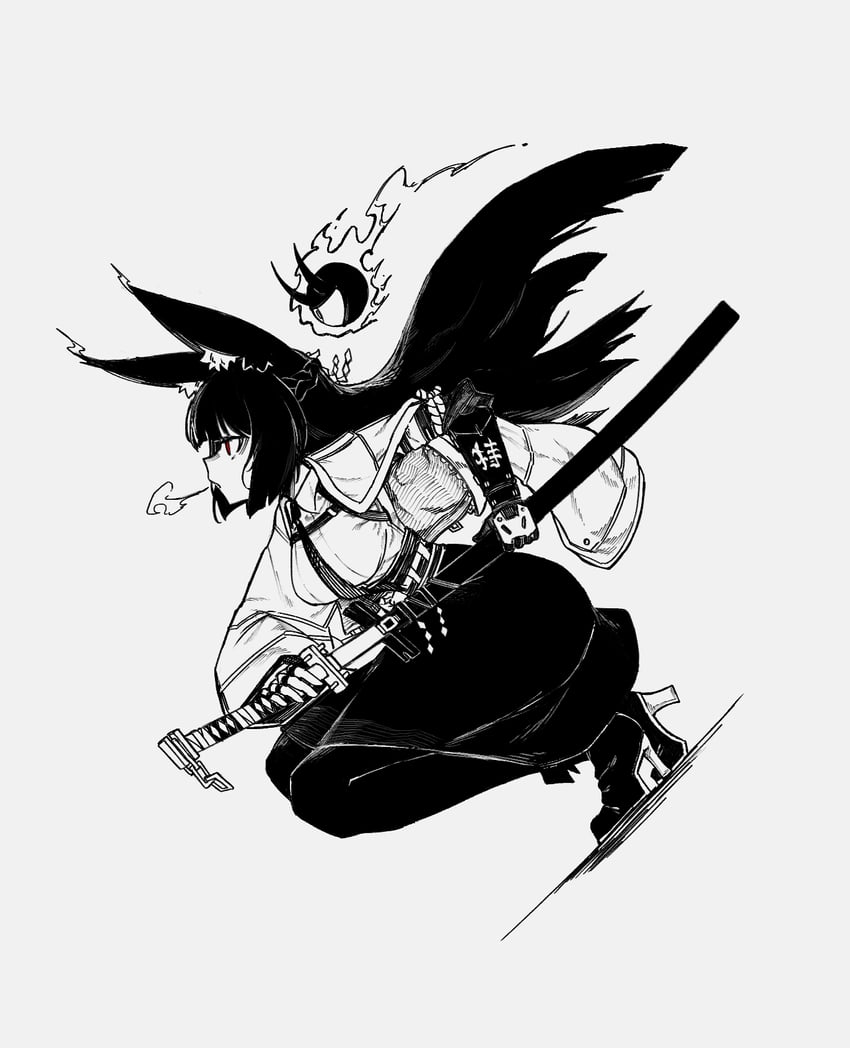 hoshimi miyabi and tailless (zenless zone zero) drawn by frze18