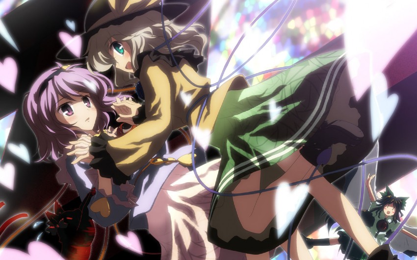 komeiji koishi, komeiji satori, kaenbyou rin, and reiuji utsuho (touhou) drawn by yuuki_tatsuya