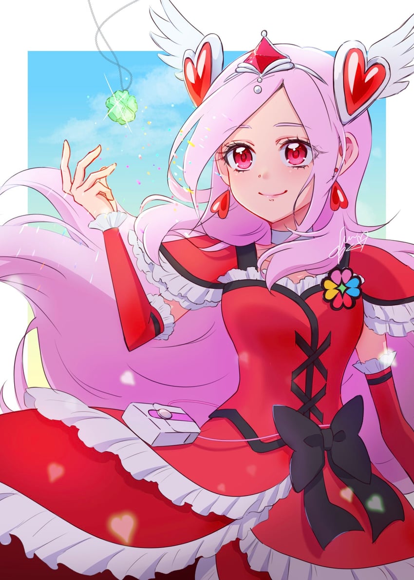 higashi setsuna, eas, and cure passion (precure and 1 more) drawn by fpminnie1