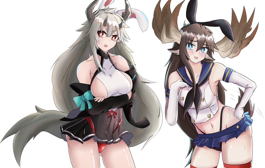 shimakaze and matoimaru (original and 3 more) drawn by moroha_(kaiju)