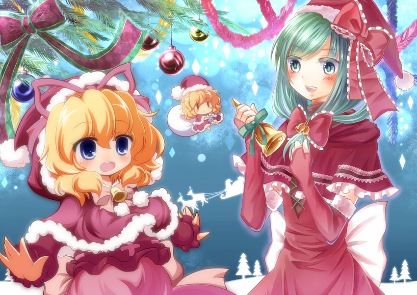kagiyama hina, medicine melancholy, and su-san (touhou) drawn by miyakure