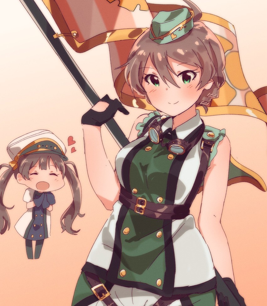 hakozaki serika and sakuramori kaori (idolmaster and 2 more) drawn by norada