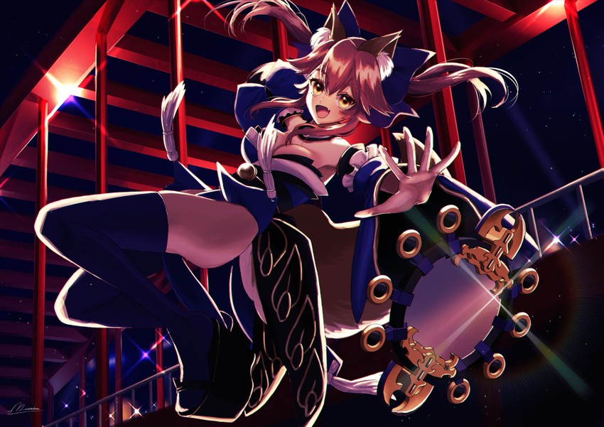 tamamo and tamamo no mae (fate and 1 more) drawn by merokonbu0